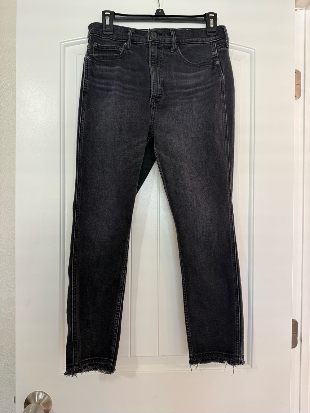 GAP Black Washed High-Rise Ankle vintage slim Jeans